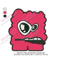 Monster Angry Embroidery Design